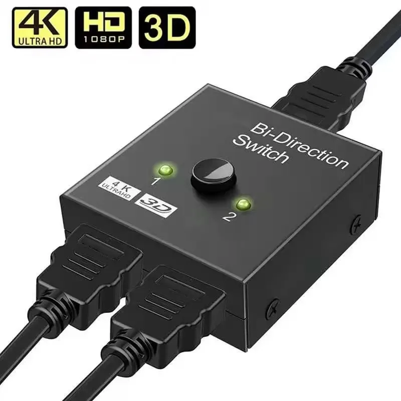 

4Kx2K HDMI-compatible 2 Ports Bi-directional Switch 1x2 Splitter / 2x1 Switch HDMI-compatible Switcher Splitter Ultra Hot