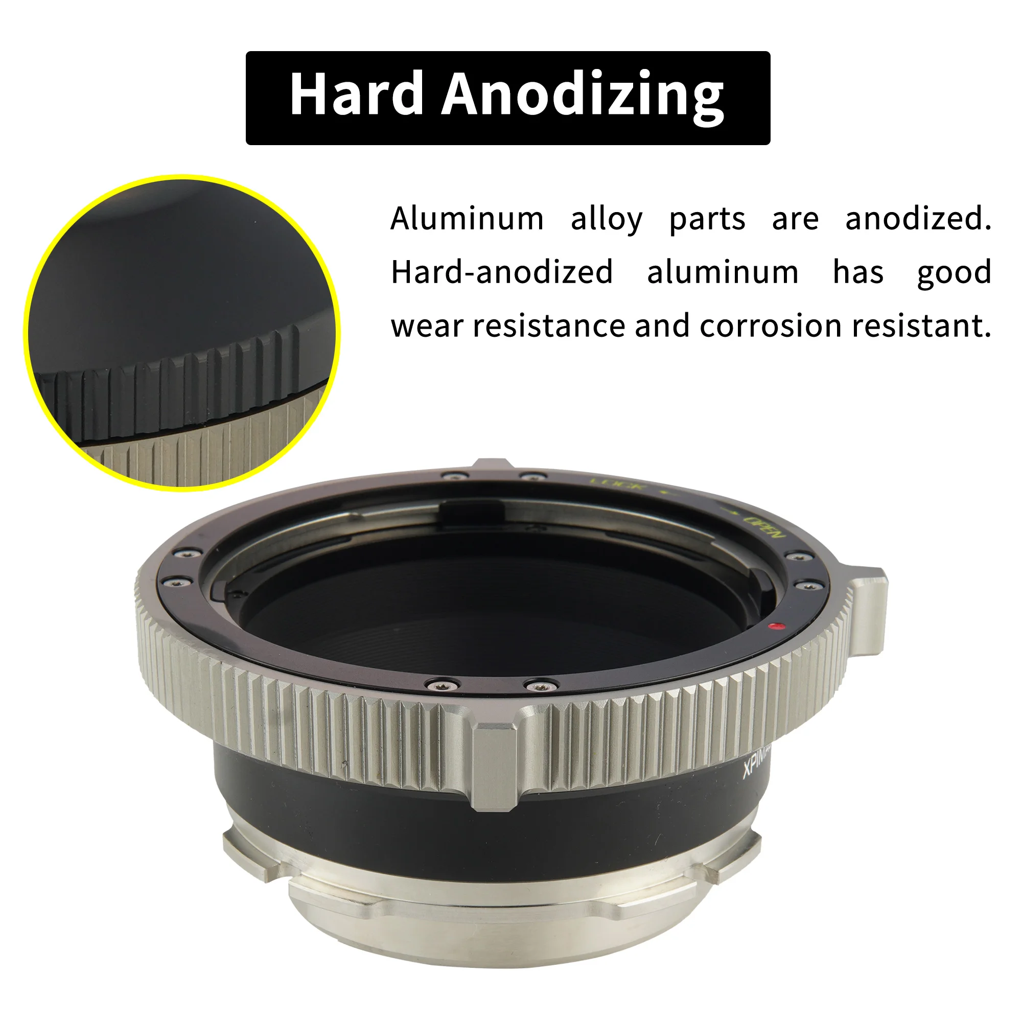 XPIMAGE HV naar LPL Lens Mount Adapter Ring Compatibel met Hasselblad V-lenzen naar ARRI LPL Camcorder Carmeras