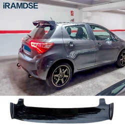 Rear Spoiler For Toyota Yaris 2019 Hatchback 2007-2018 Glossy Black Trunk Lid Roof Wing ABS Material Accessories