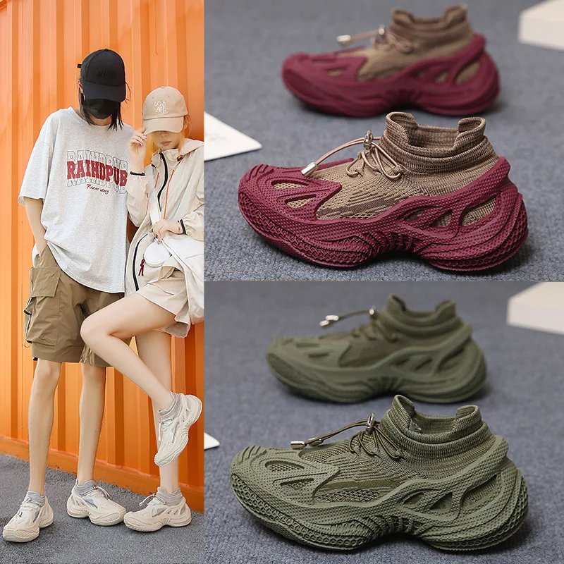 

Couple Style Summer 2025 New high-elastic fashion non-slip odor-resistant breathable women's sports mesh shoes