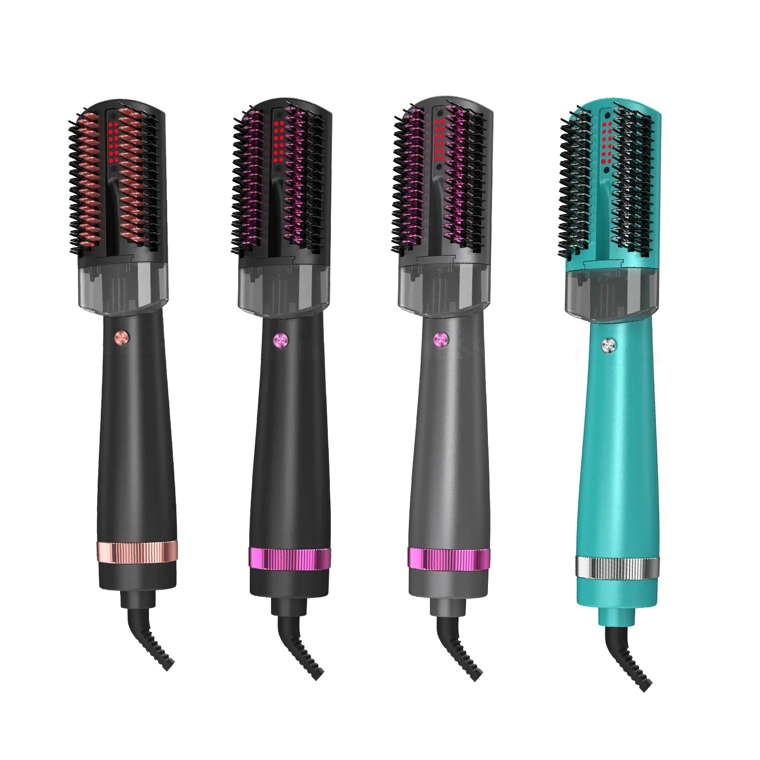 Professional One Step Infrared Spray Steam Hair Straightener Hot Air Brush Comb Blow Dryer