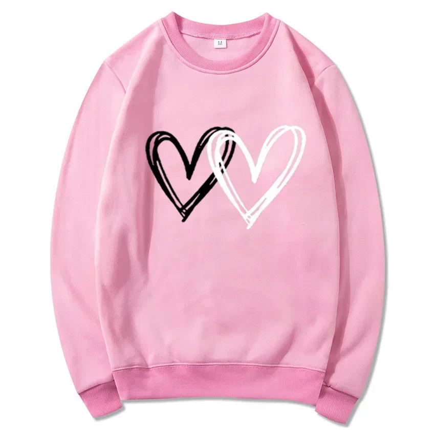 Valentine's Day Love Flower Printed Crew-neck Hoodie Sweatshirt  Sweatshirts  Streetwear  Streetwear Men