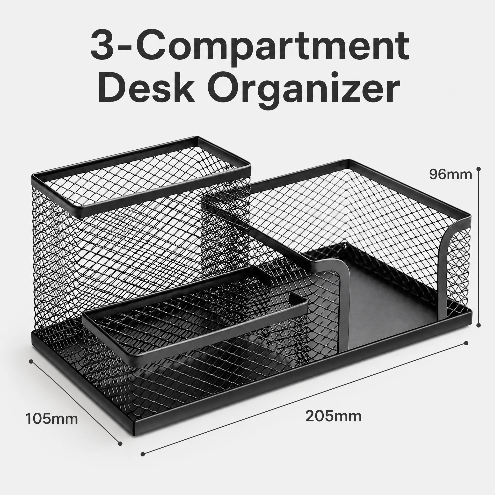 Metal Mesh Pen Holder Desktop Organizer Large Capacity Multi-functional Stationery Storage Box Pencil Cup Office School Supply