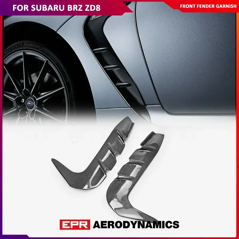 

For SUBARU ZD8 BRZ ST Type Front Fender Garnisht Carbon Fiber Black Glossy Finished Car Accessories Parts