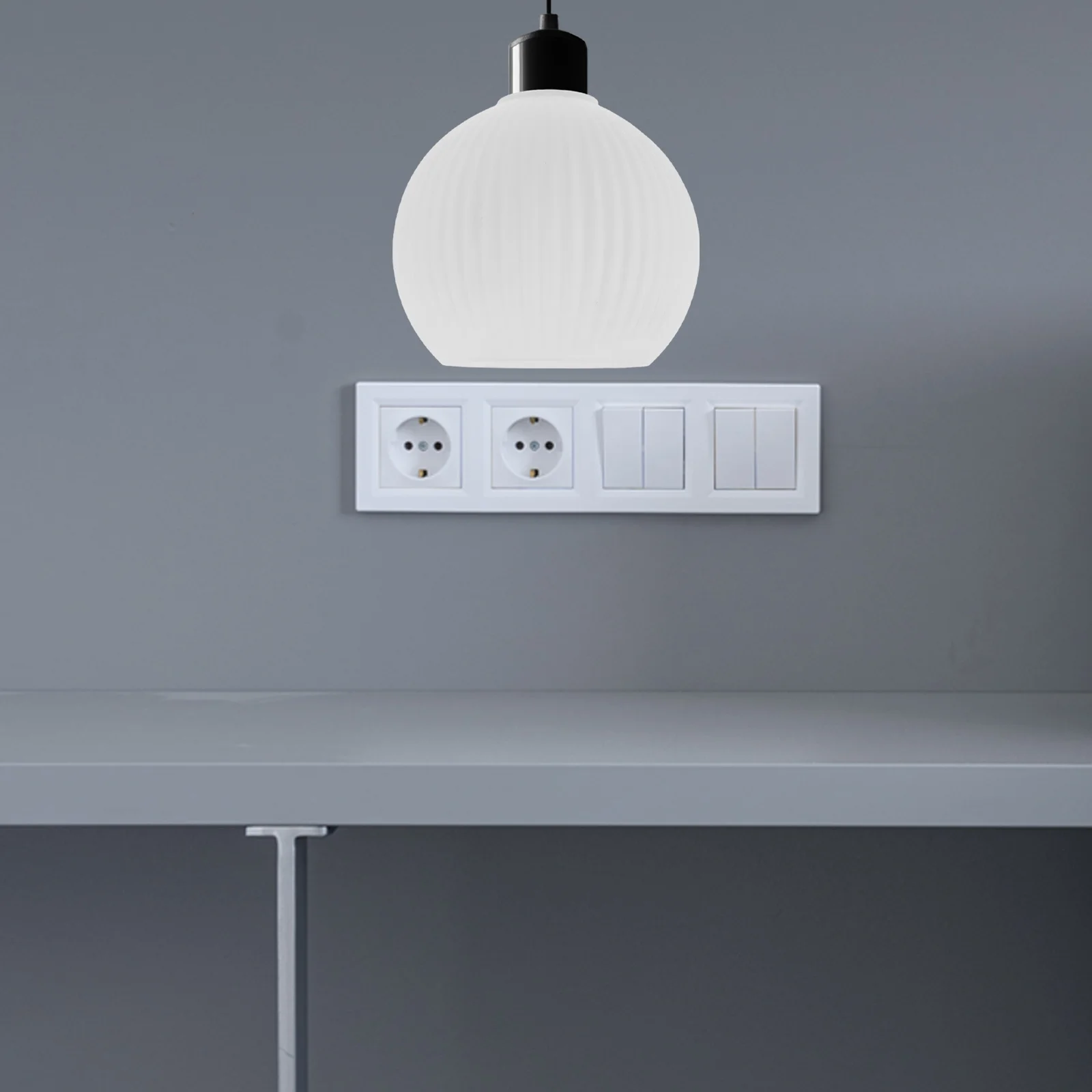 

Round Glass Lampshade Material Elegant Appearance Ideal for DIY Pendant Lighting Projects Home Decorative Fixtures