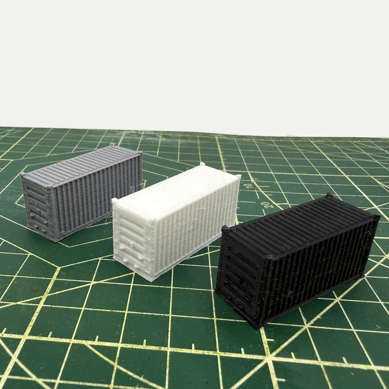 2/10 szt. model kontenera w skali N, kontener transportowy ładunku 20T, model plastikowy do druku 3D, kontener w skali 1/160 do modelu kolejowego