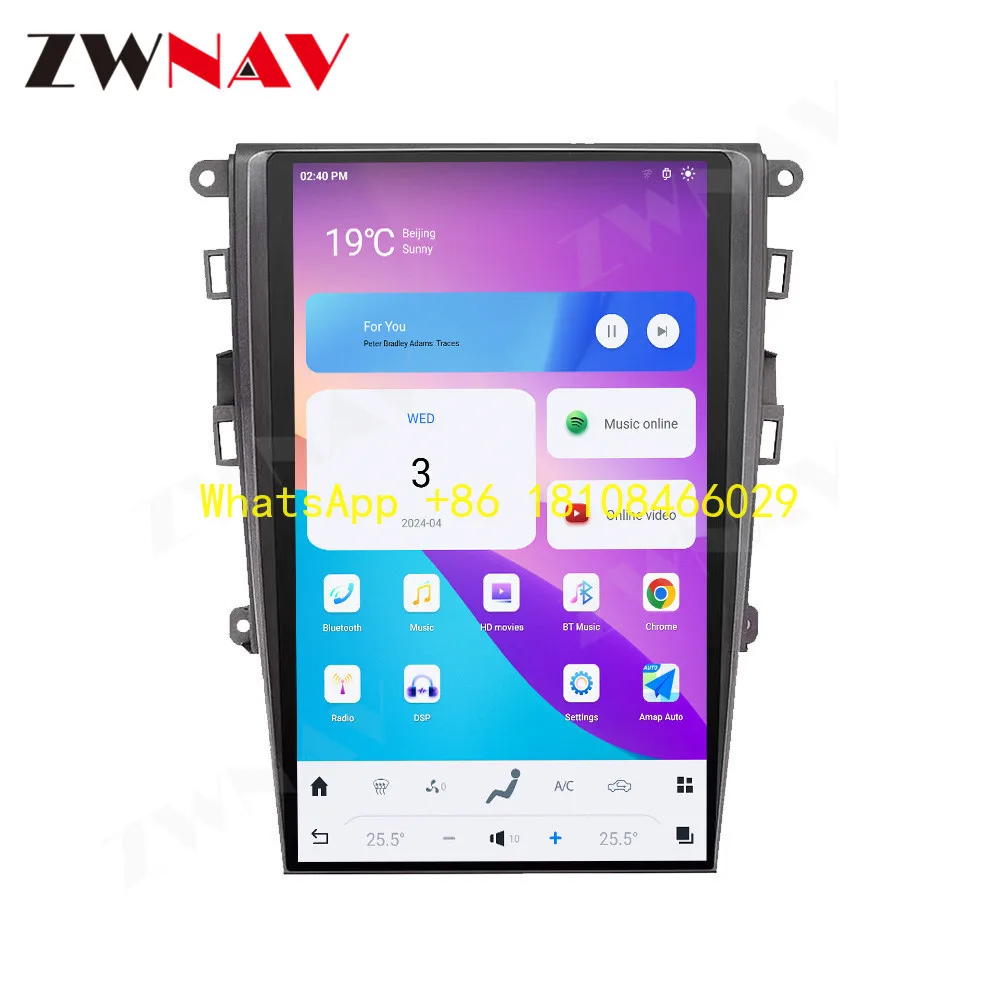 

13.6" Android 13 Car Radio for Ford Mondeo 2013-2021 DSP Carplay Stereo GPS Navigation Multimedia Video