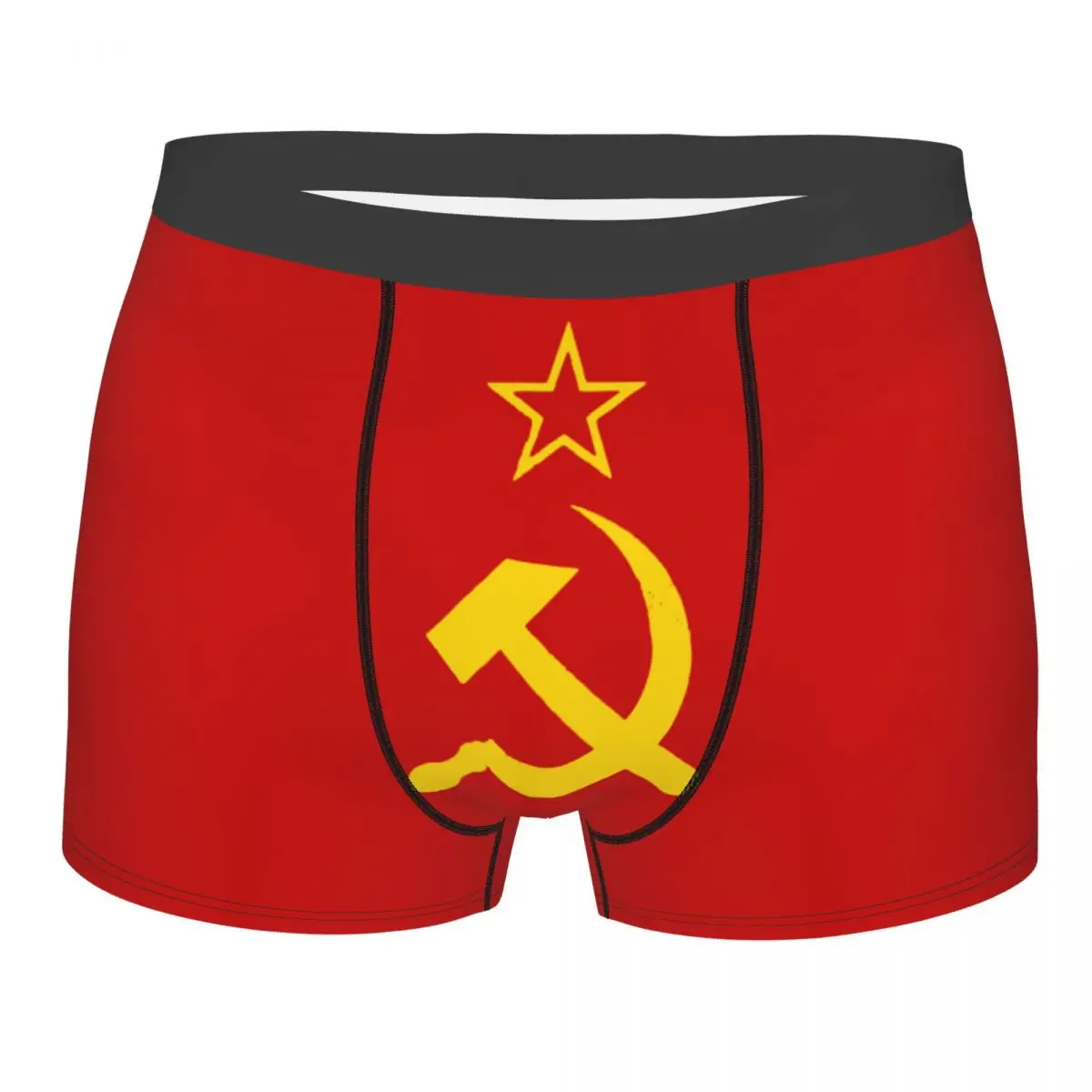

Для мужчин СССР молотки и серпы CCCP российский советский, выполнено в цветовой гамме флагов разных стран, забавные шорты-боксеры трусы мужские мягкие трусы-шорты