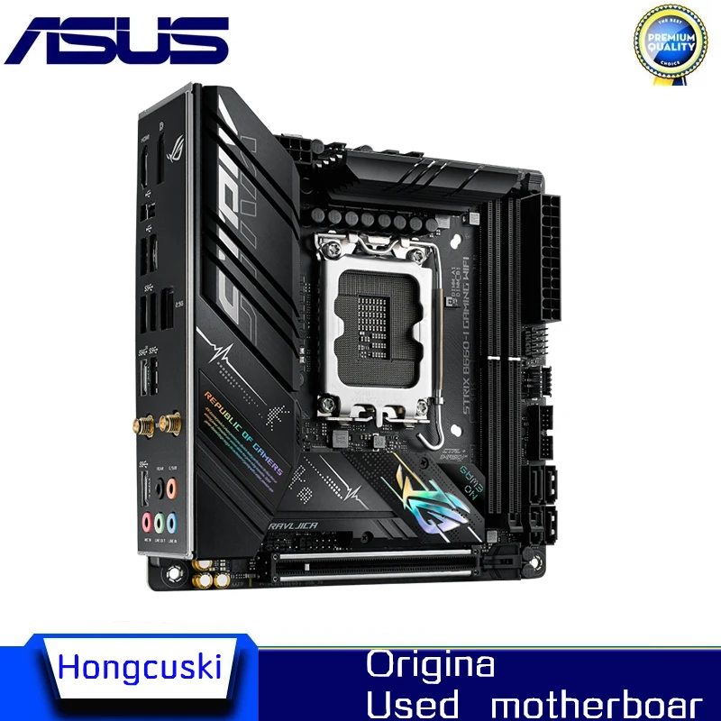 Used B660M For ASUS ROG STRIX B660-I GAMING WIFI LGA 1700 DDR5 Motherboard B660 Supports CPU i5 10400f i3 12100f 12400f