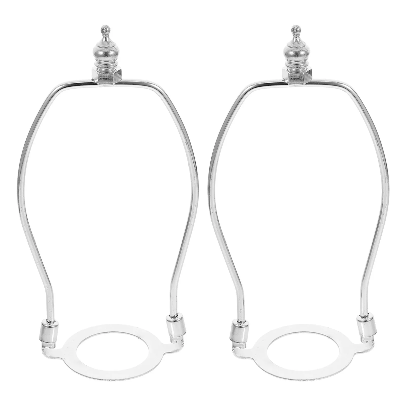 

2pcs Lamp Shade Holder Harp Finial Kit Metal Bracket For Table Floor Lamp Repair Replacement Parts Cylindrical Support Frame