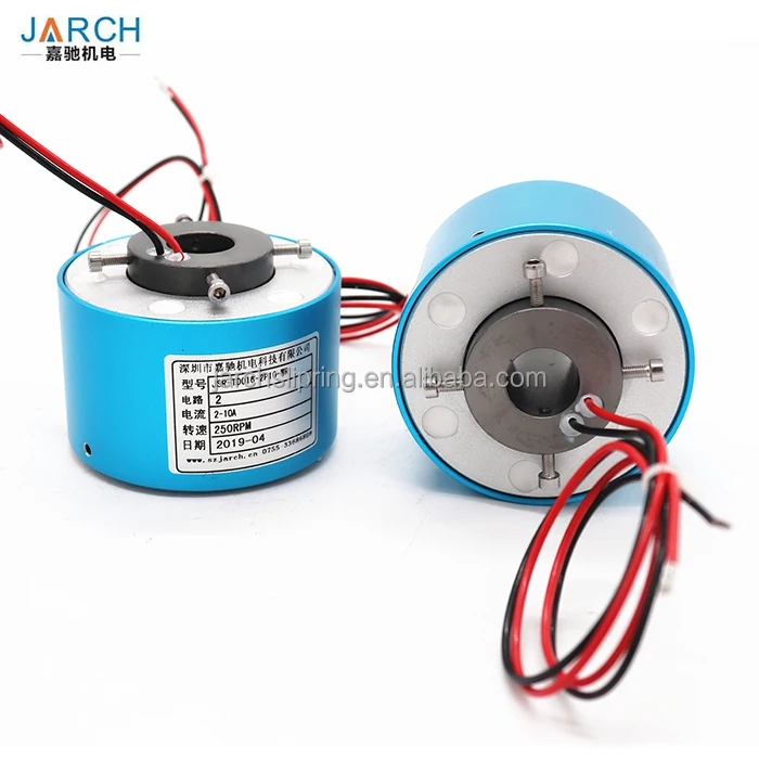 

IN STOCK Through Hole Slip Ring 50mm bore 4 rings 10A fiber optic rotary joint