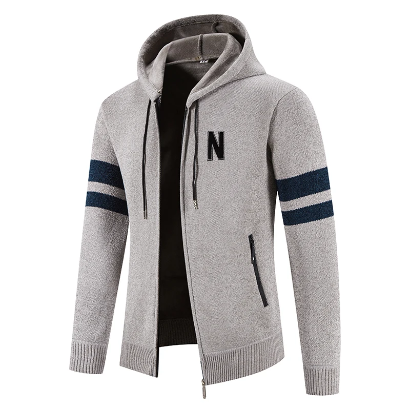 

New Winter Men Hooded Cardigans Casual Sweatercoats Male Thicker Warm Sweaters Jackets Hoodies Sweaters Autumn Cardigans 3XL