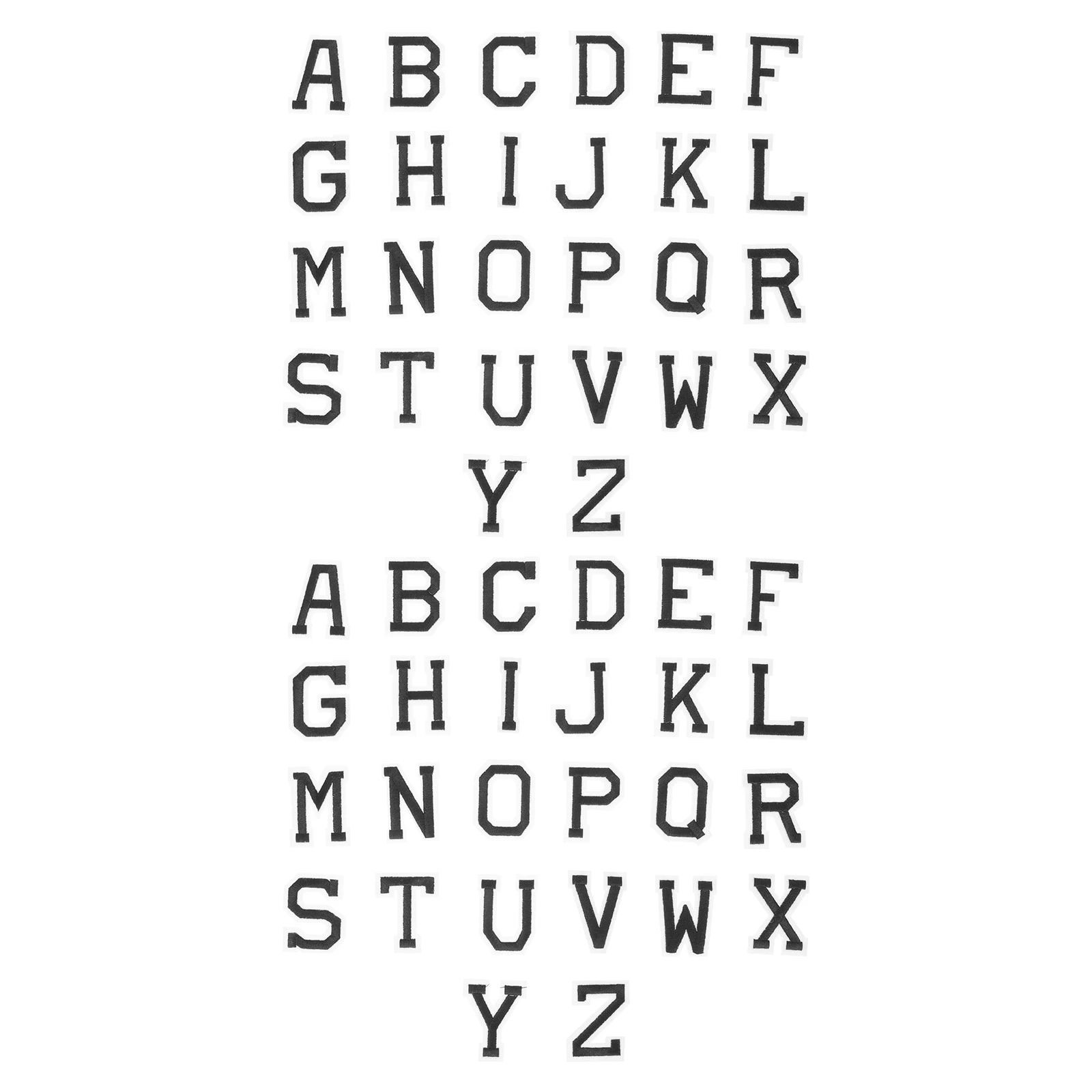 

52Pcs Alphabet Embroidery Letter Patches Durable Clothes Appliques Iron on Sewing Accessories for Bags Shoes Shirts Decorative