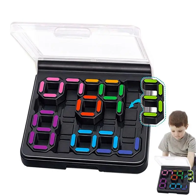 

Number Slide Puzzle Toy Logical Thinking Training Educational Toy Fun Early Educational Children Digital Mini Puzzle Toy