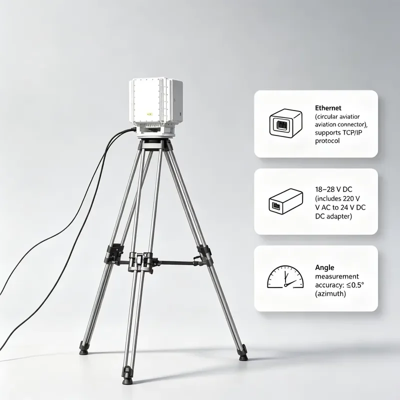 Small Harbor Vessel Detection Radar 5km Range IP67 Waterproof Coastal System KU Band Airport Security