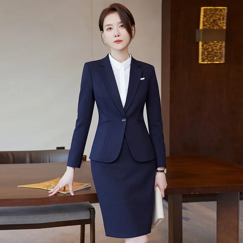 Blazers formales de estilo OL para mujer, ropa de trabajo de oficina, trajes de negocios, pantalones y chaquetas, abrigo, conjunto profesional de
