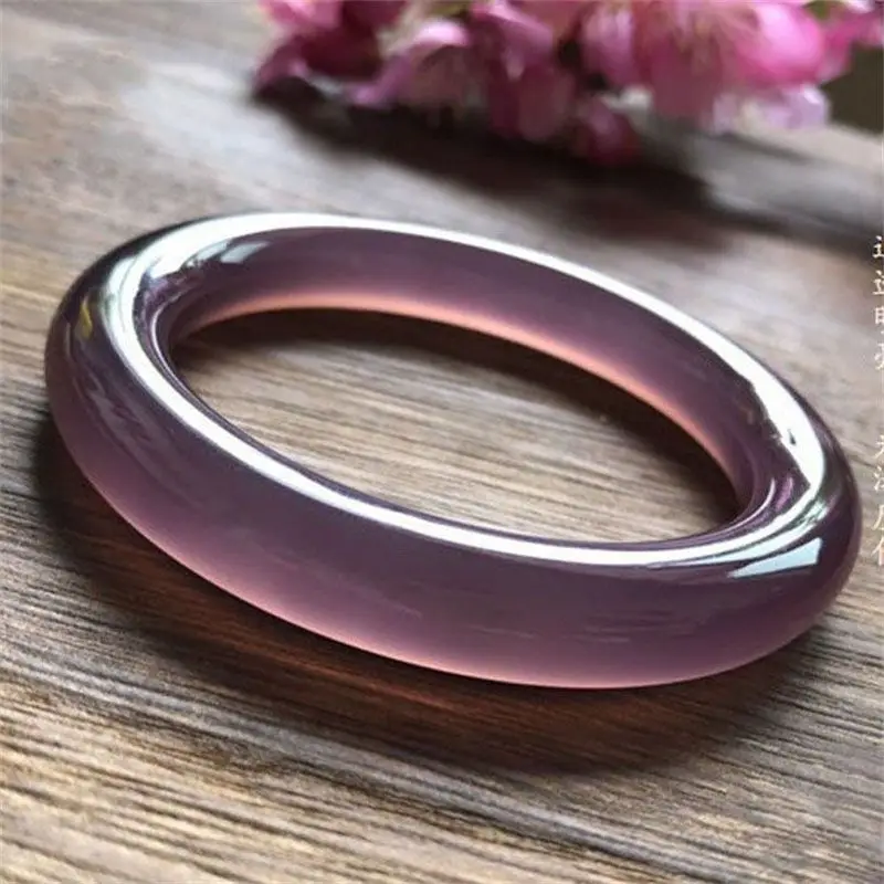 Agate pith fat round strip emperor purple jade stone bracelet women's