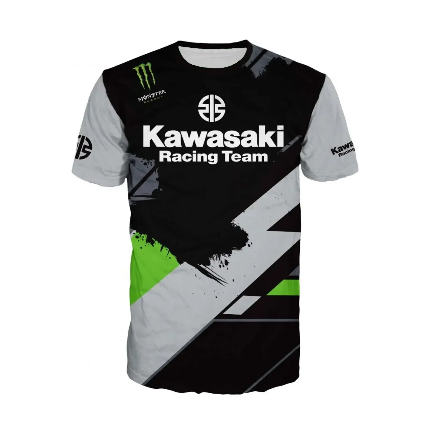 Top estivo da uomo Kawasaki Motorcycle stampato girocollo manica corta T-shirt traspirante ad asciugatura rapida comoda top sportivo