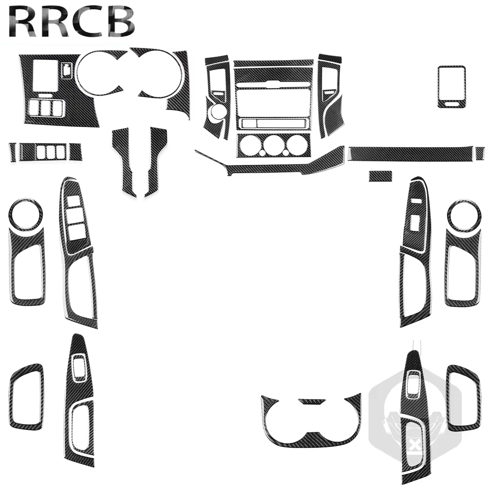

For Toyota Tacoma 2012-2015 Carbon Fiber Gear Shift Window Lift Air Outlet Door Armrest Cover Sticker Interior Car Accessories