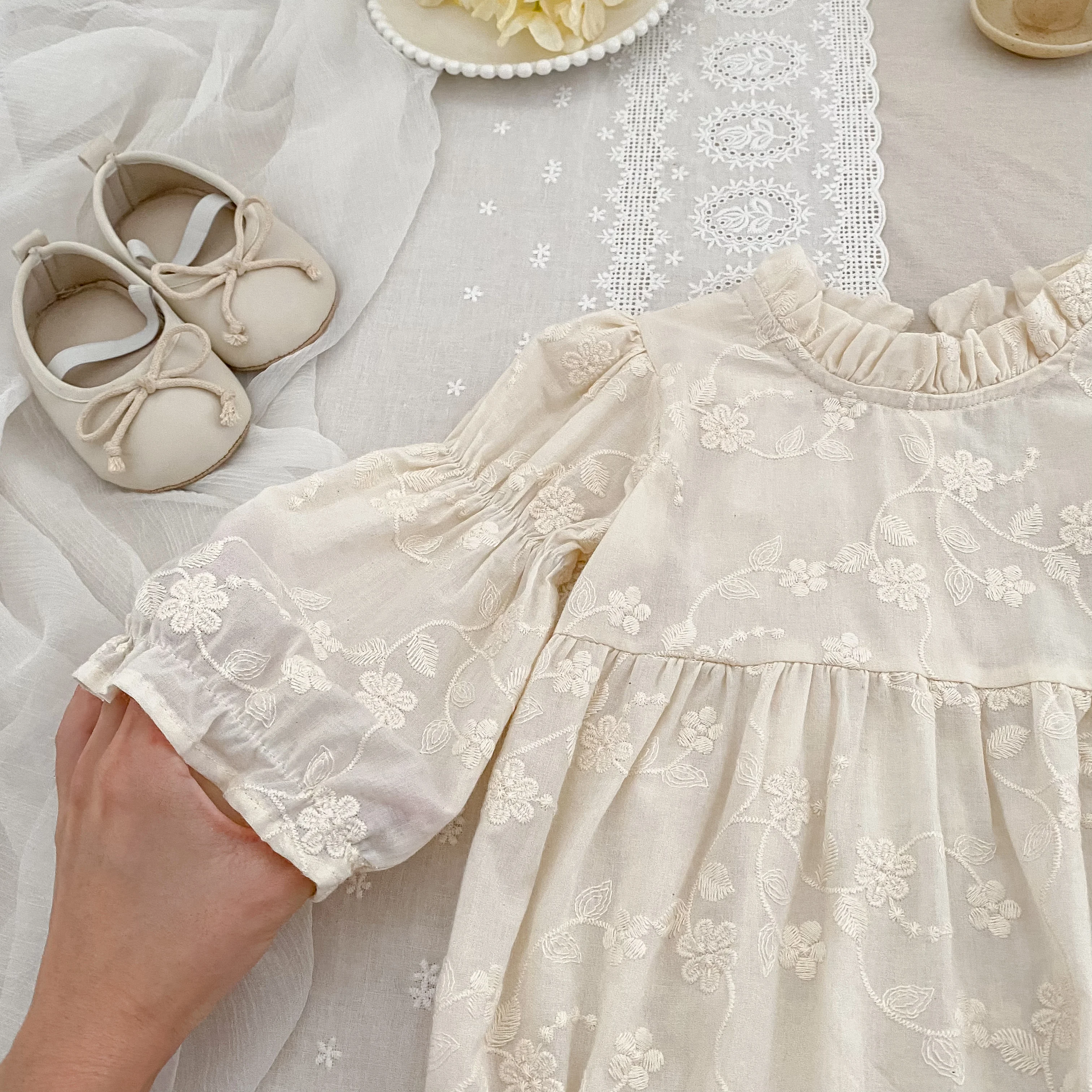 Neue Herbst 0-6Yrs Schwester Kleid Mädchen Party Kleid Baby Mädchen Stickerei Strampler Schwester Geburtstag Party Baumwolle Kinder Prinzessin Kleider – Detail 26