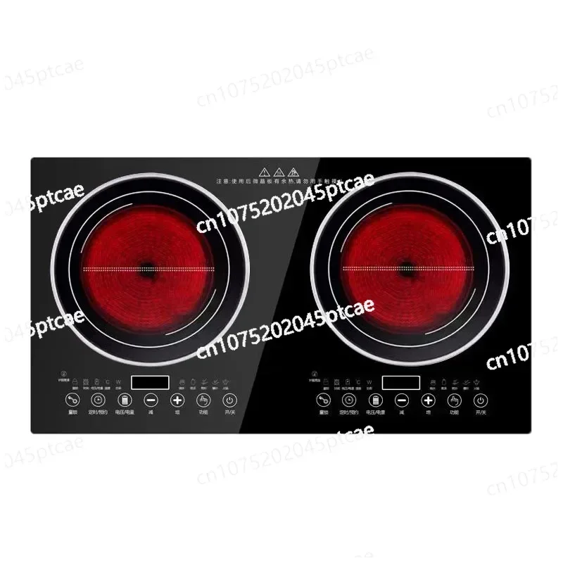 

Double-Stove Induction Cooker Household Embedded Panel Cooktop Stove and Ceramic Stove Embedded Dual-Use Independent Control