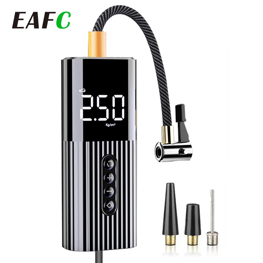 Mini Car Inflator Pump 12V Portable Wired Digital Air Compressor Car Tyre Inflatable Pump LED Light For Car Motorcycle Bicycle