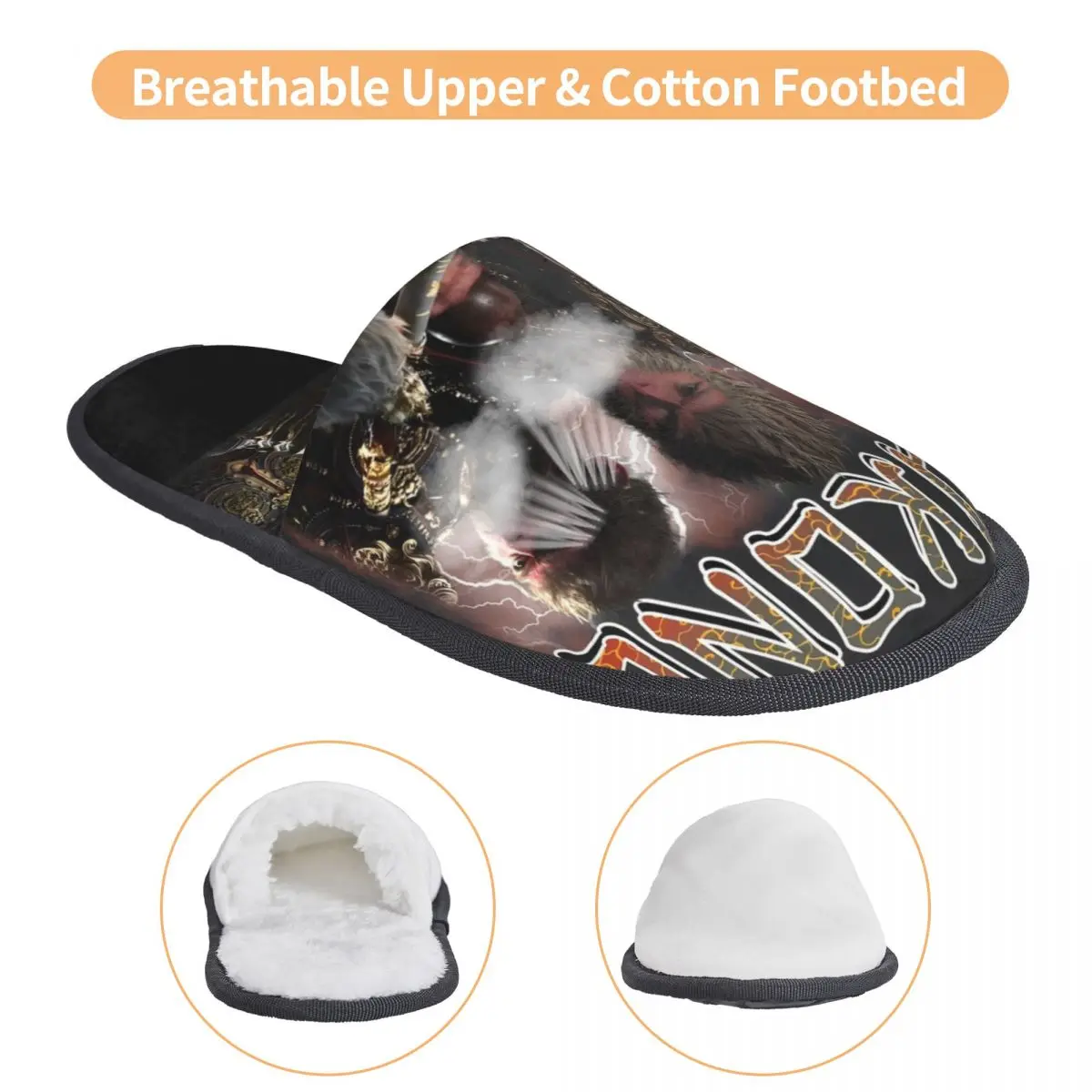 Black Myth Wukong Bootleg Home Cotton Slippers Living Room Soft Household Fur Slippers Slides Non-skid