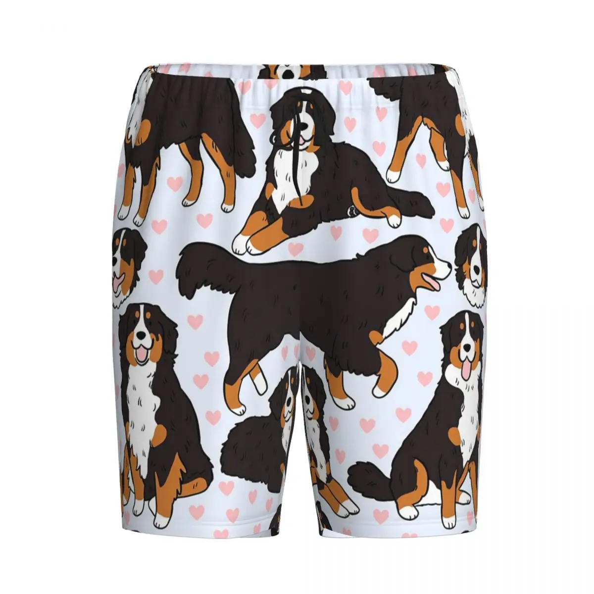 Custom Bernese Mountain Dog Cute Illustration Pattern Shorts Sleeping Pants Men Pajama Pants Lounge Sleep Sleepwear Bottoms