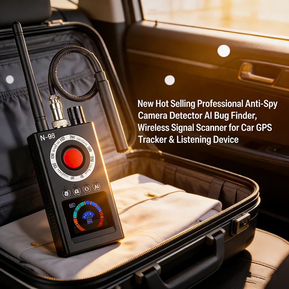 

New Hot Selling Professional Anti-Spy Camera Detector AI Bug Finder, Wireless Signal Scanner for Car GPS Tracker & Listening Dev