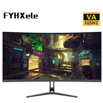 21:9 LED 게이머 컴퓨터 화면, 34 인치 모니터, 165Hz VA WQHD 데스크탑 와이드 디스플레이, 1500R 곡선 DP, 3440x1440
