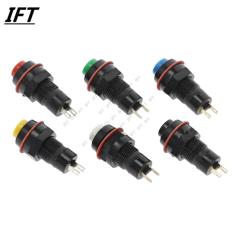 6PCS DS-213 10mm Round Miniature Push Button Switch DS-211 Momentary / Self Locking Round Button Switch Power Switch 3A 250VAC