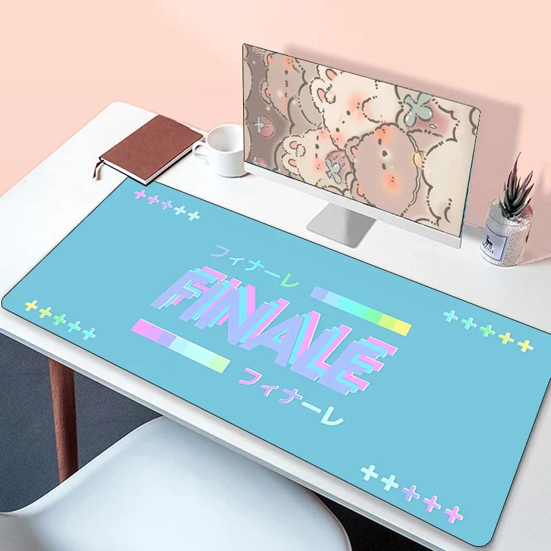 Finale Kawaii Xxl Mouse Pad Gamer Japanese Neon Rubber Mat Mausepad Pc Gaming Accessories Deskmat Mousepad Mats Keyboard Cabinet