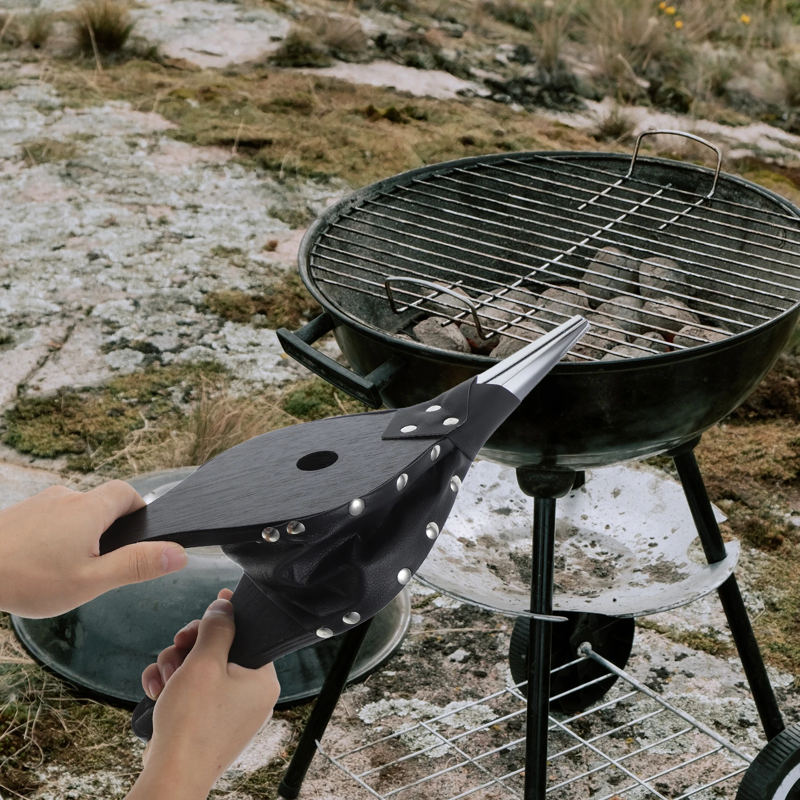 

Портативный ручной вентилятор для барбекю для кемпинга на открытом воздухе, камин, гриль, легкий ручной воздуходувка из нержавеющей стали для приготовления пищи