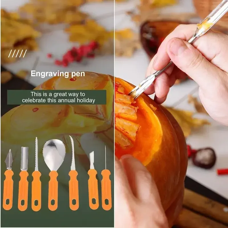 Heißer Verkauf 7 Teile/satz Halloween Kürbis Carving Messer Sets Kürbis Laterne DIY Geschnitzte Werkzeuge Keramik Werkzeuge Kürbis Schneiden Hand werkzeuge