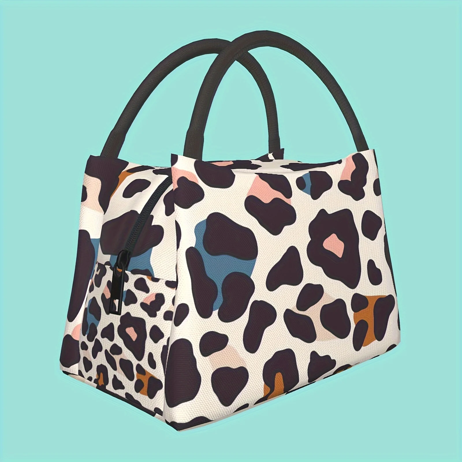 

Portable Insulated Lunch Bag - Leakproof, Reusable Thermal Cooler Tote with Vibrant Abstract Design, Perfect for Work