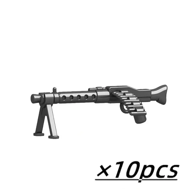 WWII Militärwaffen MOC Bausteine Figuren Soldatenzubehör US Sowjetische Gewehr Mini-Pistole Rakete MG42 RPG Kugel Spielzeug Geschenk – Detail 17
