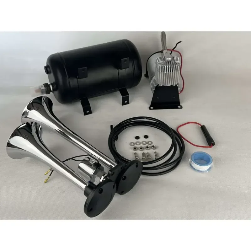 Air Horn Dual Horn Air Horn with Compressor Any 12 V Vehicle Truck Lorrys Train Boat Car Truck view 4
