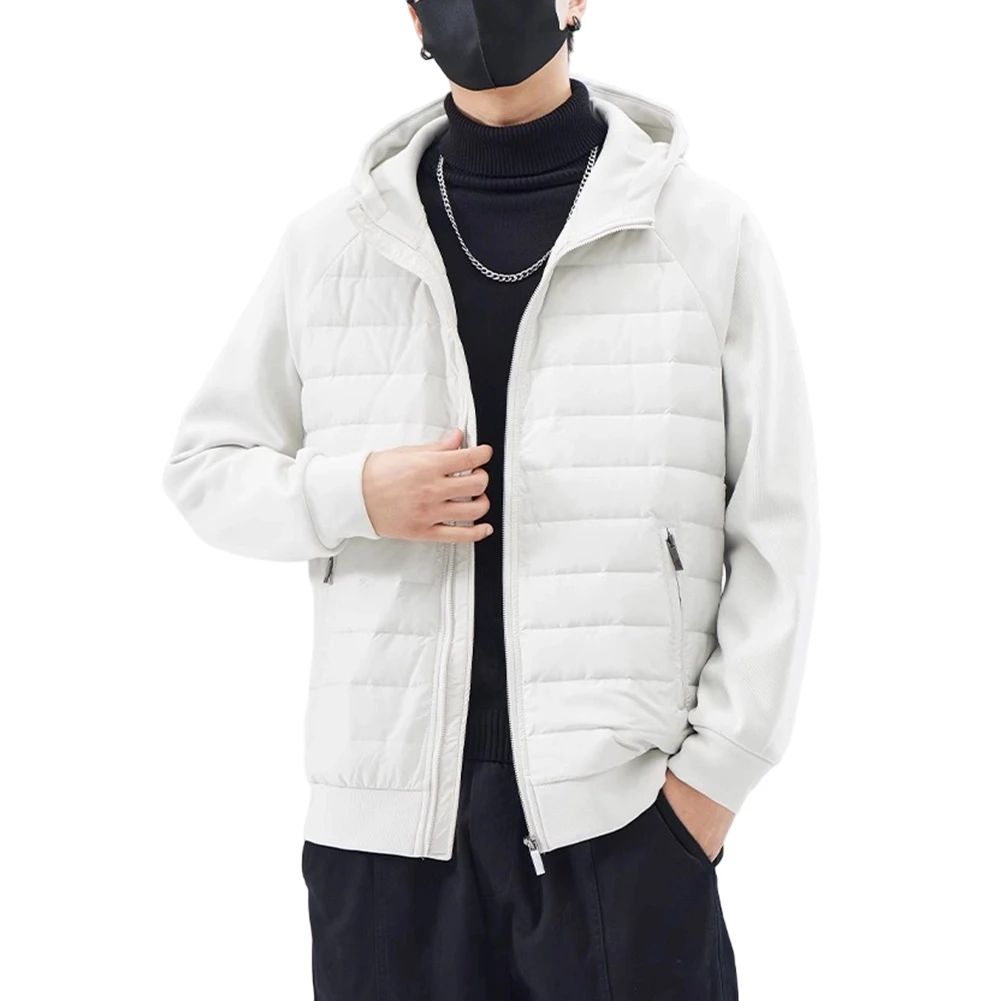 Men Thicken Fleece Coat Casual Cardigan Black Men Fleece Coat Thicken Fleece Lined Long Sleeve Regular Length Solid Color