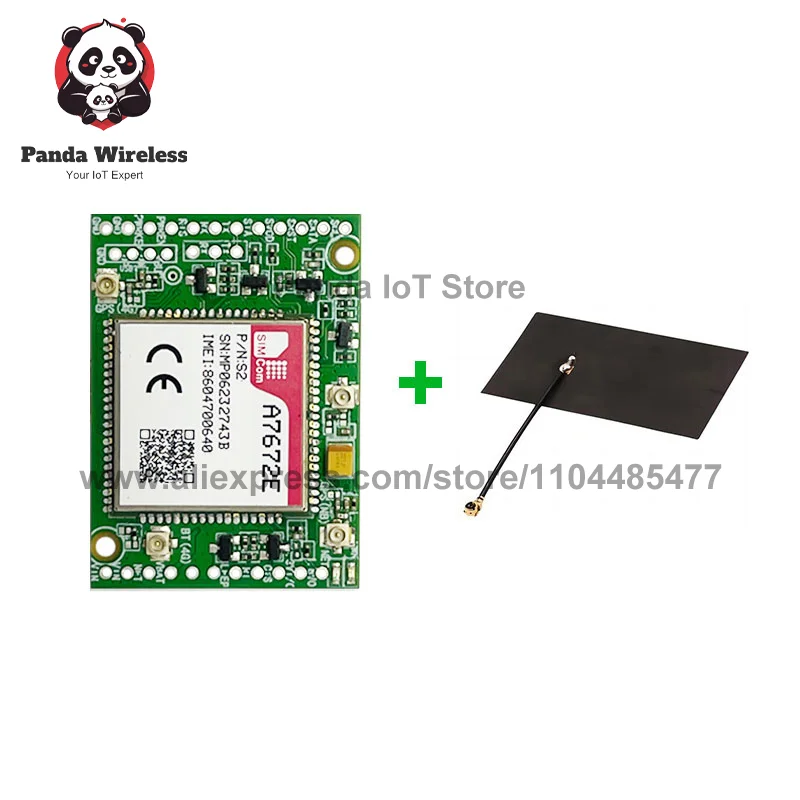 

SIMCOM A7672E LASE 4G CAT1+2G CORE BOARD Qualcomm chip Breadboard B1/B2/B3/B4/B5/B7/B8/B12/B13B18/B19/B20 With FPC Antenna