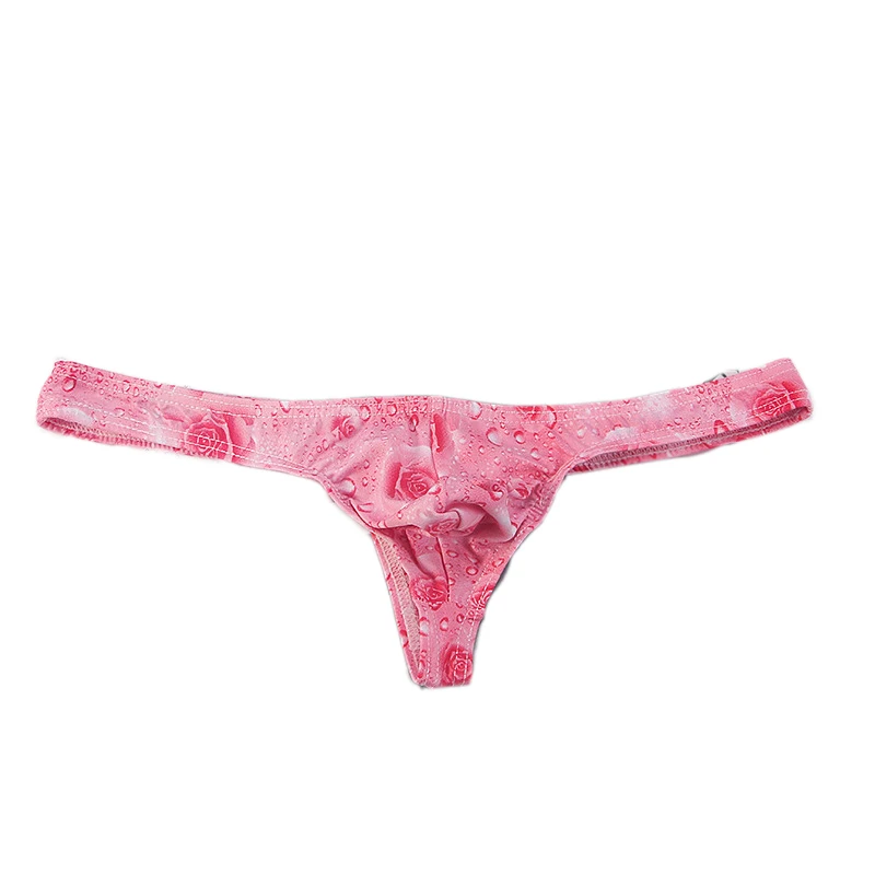Cuecas Masculina Men's Sexy Pouch Underwear Rose String Homme Personalized Unique Design Mens Lingеrie T Back Man Thong Panties