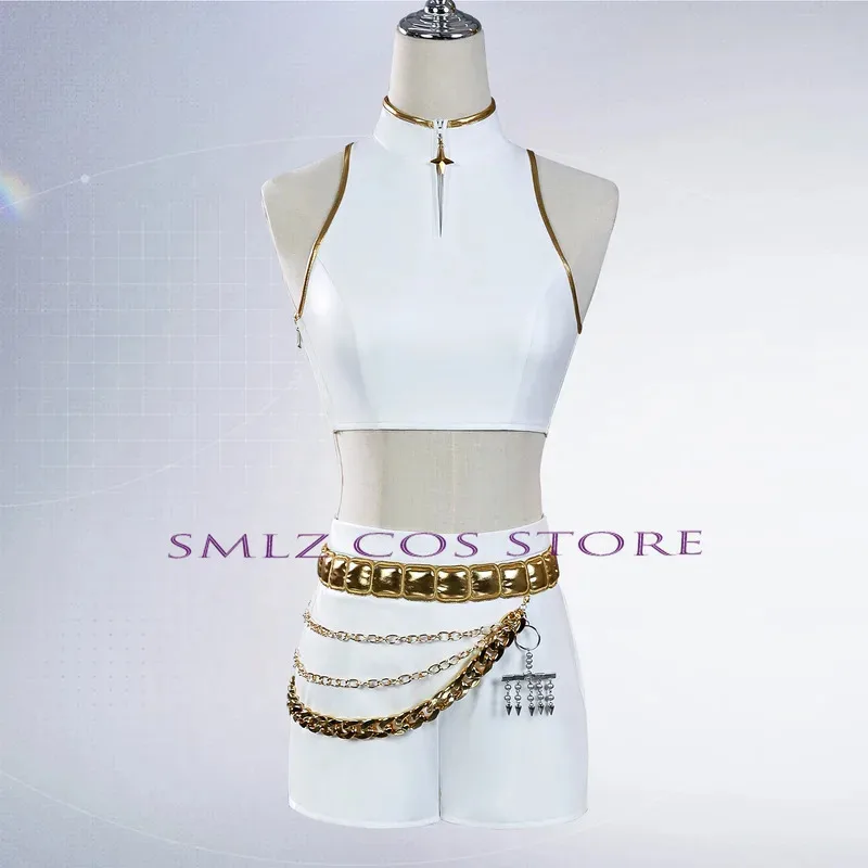 Disfraz de Cosplay CyWhite Golden Rumi Mira Zoey, disfraz de Kpop Demon Hunters KPop Huntrix Rumi, traje de fiesta para mujer