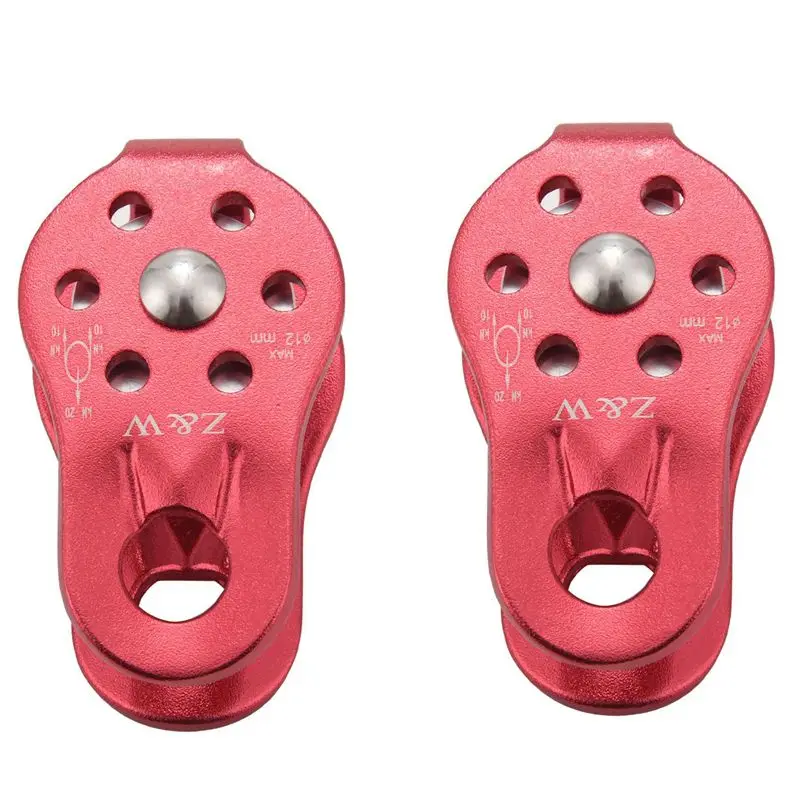 6 Pcs Rock Pulley Rope Tree Climbing Climber Arborist Fixed Pulley Red