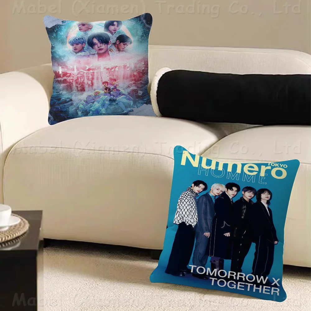 

Kpop T-Tomorrow X T-Together TXT Pillow Anime Pillow Sofa Bed Head Pillow Cover Cushion Cover 45x45 Cm Fashion