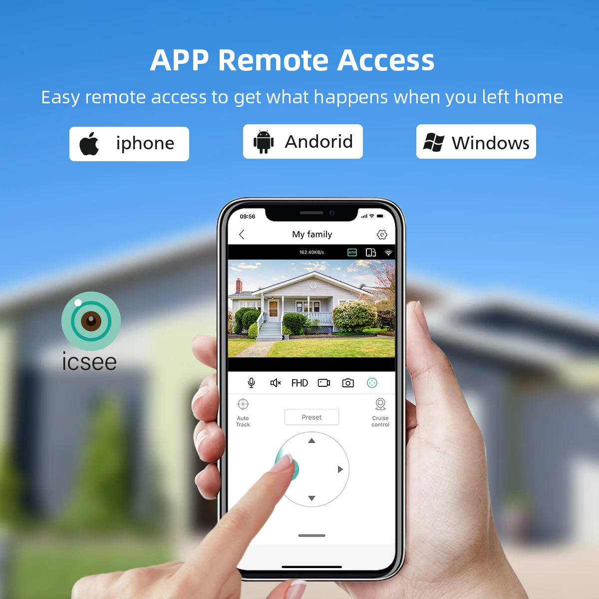 4MP WiFi PTZ Camera 2K AI Human Detection Home Color Night CCTV Security IP Cam Two Way Audio Outdoor Video Surveillance Camera