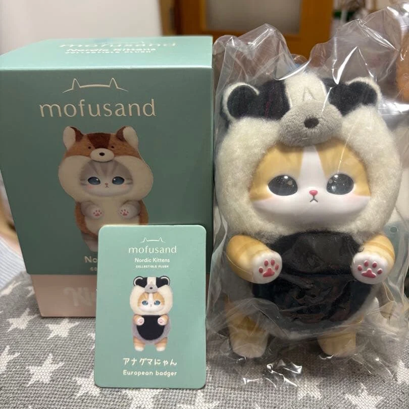 新しいモフサンド-シャークキャット-かわいい動物-ビニール製フェイスプラッシュペンダントキーホルダー-バッグデコレーションコレクション-女の子へのギフト-おもちゃ-本物のフィギュア