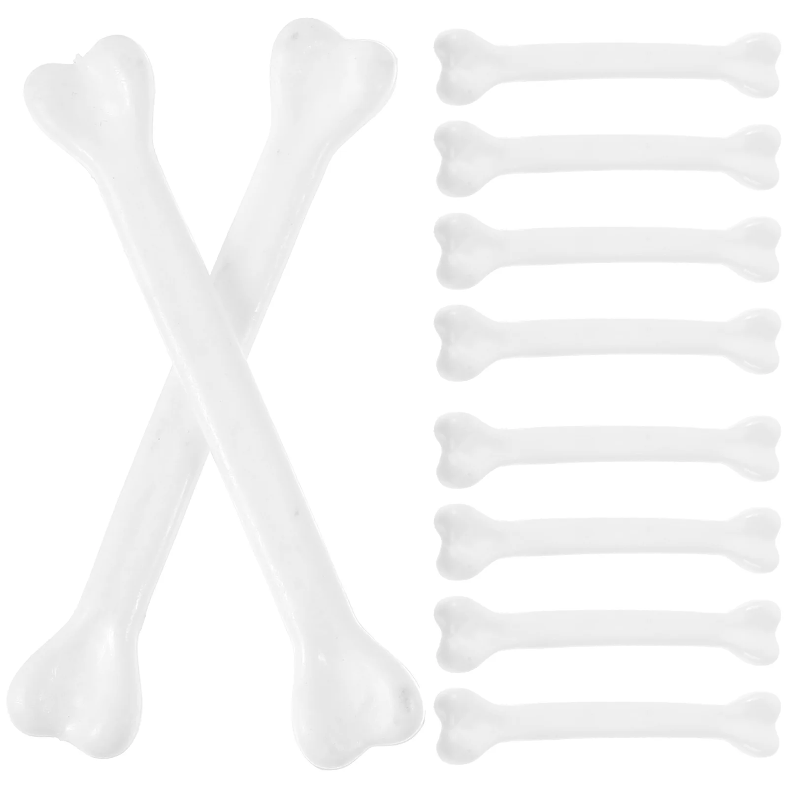 Małe naszyjniki z kości, akcesoria, dekoracje na Halloween, rekwizyty z kośćmi, mini rękodzieło, sztuczne plastikowe kości.