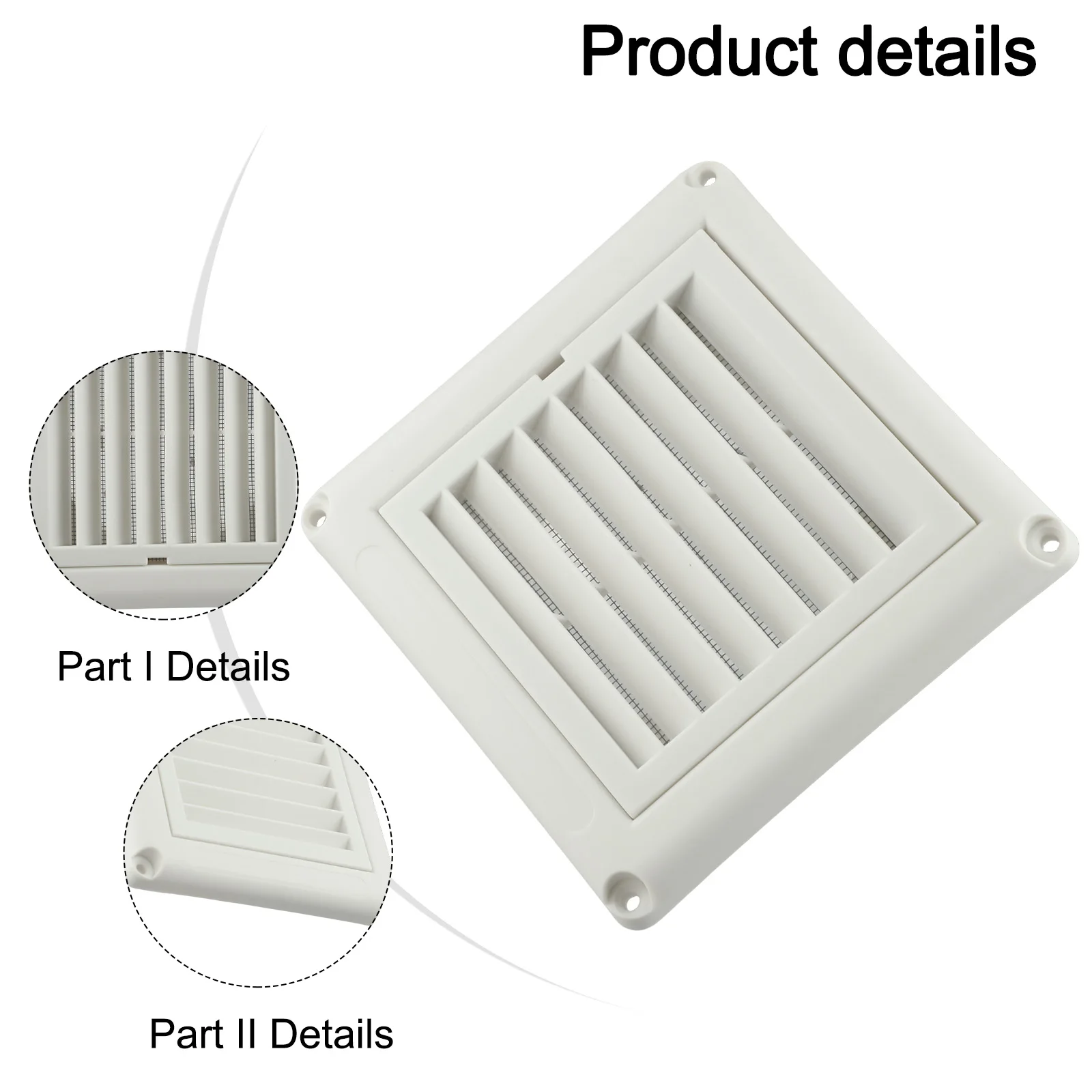 4 Inch Vent Cover Air Grille Easy Installation Louvered Design Mesh Screen Optimal Ventilation Protection 4 Inch