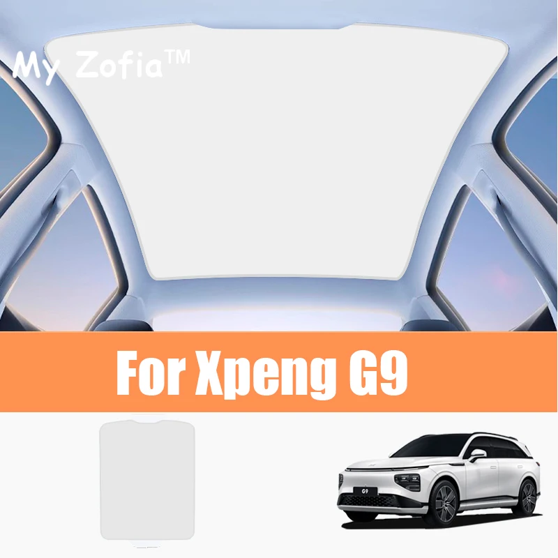 For Xpeng G9 2023 2024 2025 Car Sun Shades Glass Roof Sunshade Front Rear Skylight Insulation Canopy Electrostatic Adsorption