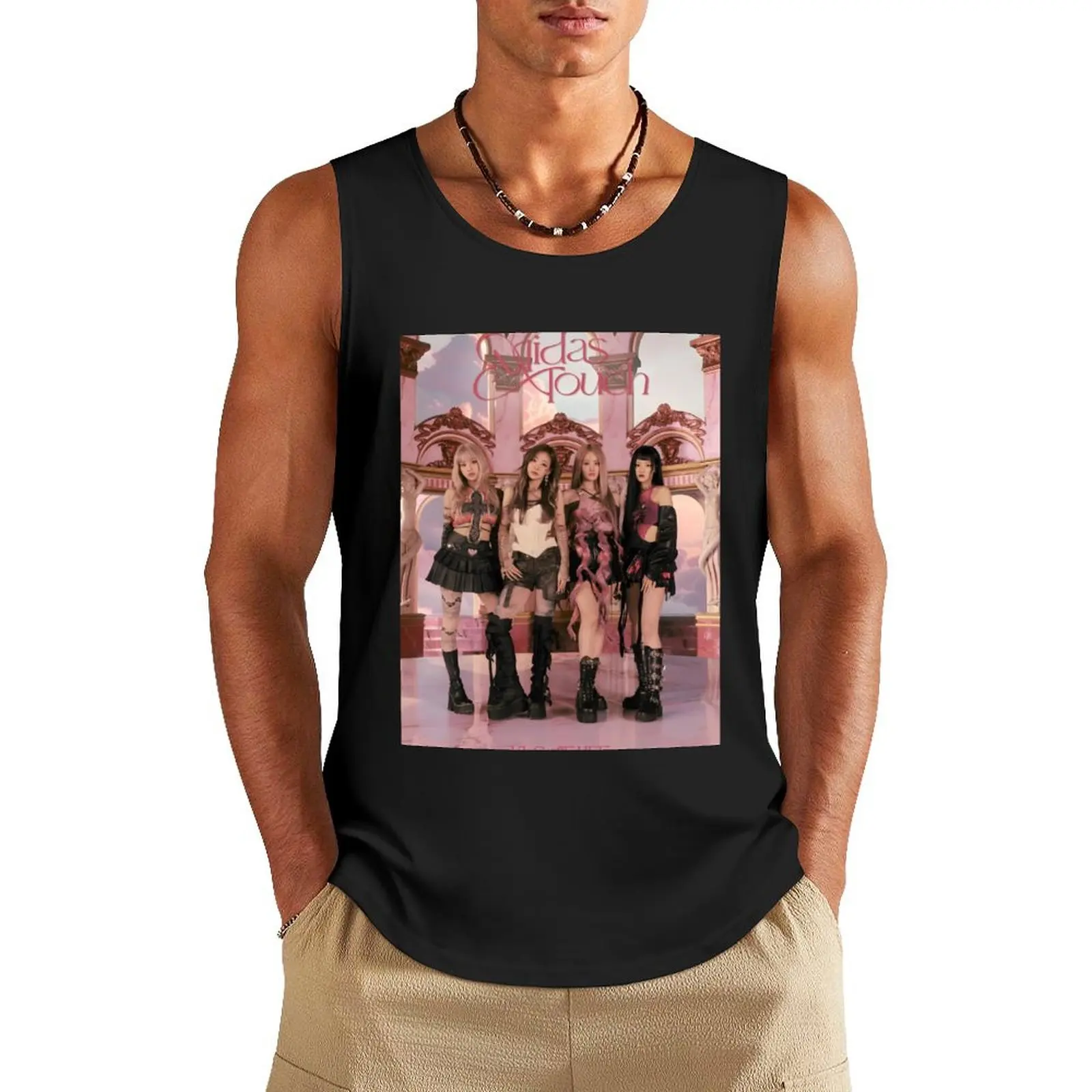 KISS OF LIFE Tank Top sleeveless jackets T-shirt Men's gym Men's tops Man summer clothes