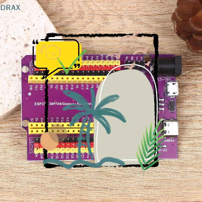 

Плата расширения разработки ESP32/ESP32-S, 38-контактная с тройным входом питания (тип C/Micro USB/DC), для стабильных приложений своими руками